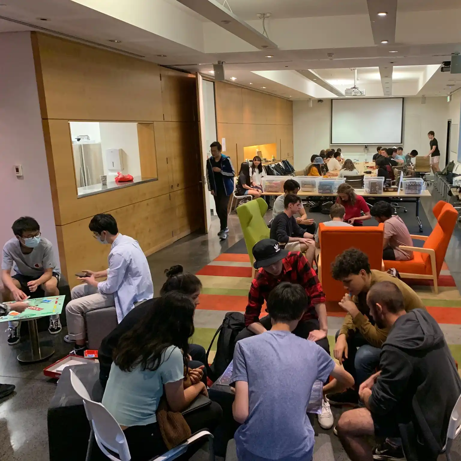 Students engaging in social activities